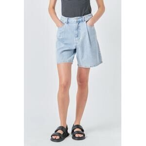 Gray Lab High Rise Denim Shorts Light Wash Casual Summer Size S